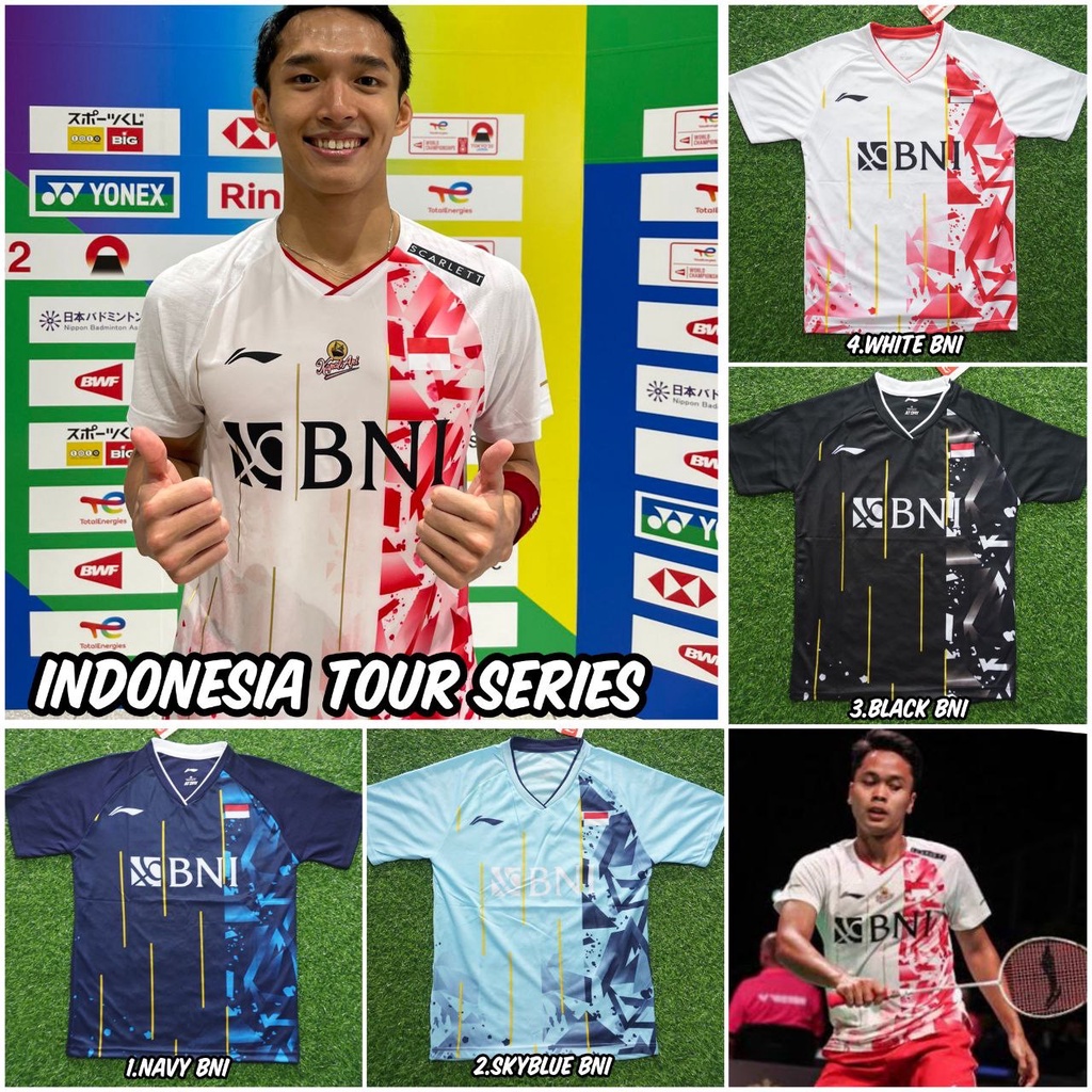 เสื้อกีฬาแบดมินตัน Jojo Indonesia Tour 2022 | Shopee Thailand