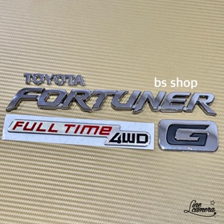 โลโก้ TOYOTA Fortuner FULL Time 4WD G  ติดท้าย Fortuner ราคาต่อชุด 4 ชิ้น