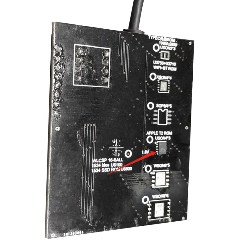 ซ็อกเก็ตชิปอ่านและเขียนชีวภาพ T2 สําหรับ Macbook Air T2 Ssd Rom Typec ...