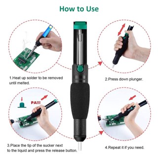 หัวแร้งบัดกรีมืออาชีพ Desoldering Pump ดูดดีบุกกําจัดสูญญากาศหัวแร้ง Desoldering เครื่องมือบัดกรีมือ