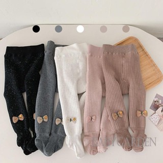 Babygarden- ถุงน่องยาว ผ้าถัก แบบหนา แต่งโบ สไตล์สตรีท เหมาะกับฤดูใบไม้ผลิ และฤดูใบไม้ร่วง สําหรับเด็กผู้หญิง