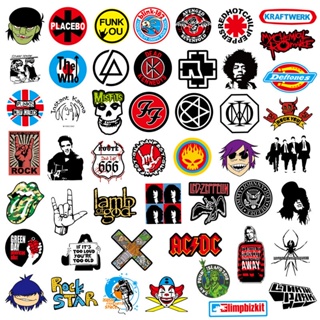 พร้อมส่ง!beatles Linkin park NIRVANA Rock music band USA U2 Greenday sticker สติกเกอร์กันน้ำรูปแบบที่แตกต่างกัน 100ชิ้น