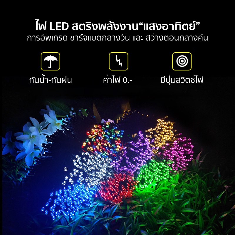 ไฟกระพริบโซล่าเซลล์-ไฟกระพริบ-ไฟตกแต่ง-led-100-ประดับสวน-ไฟกระพริบโซล่าเซลล์-solar-led-light-aliziishop