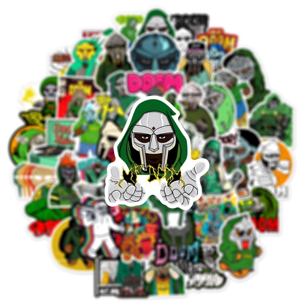 MF DOOM Series 01 KUSO Funny DOOM Stickers 50Pcs/Set HipHop DIY Fashion ...