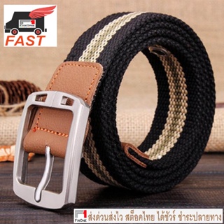 เข็มขัด เข็มขัดผู้ชาย เข็มขัดแฟชั่น เข็มขัดผ้าแคนวาส Mens Fashion Casual Canvas Belt Ceinture No. 2424