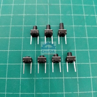 สวิทช์ Push Button Switch สวิทช์ปุ่ม กดติด-ปล่อยดับ Micro trigger TACT Switch DIP #D2P 6x6xHmm กดบน (1 ตัว)