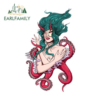 Earlfamily สติกเกอร์กันแดด ลายอนิเมะ Geisha Dream 13 ซม. x 7.8 ซม. สําหรับติดตกแต่งกระจกรถยนต์