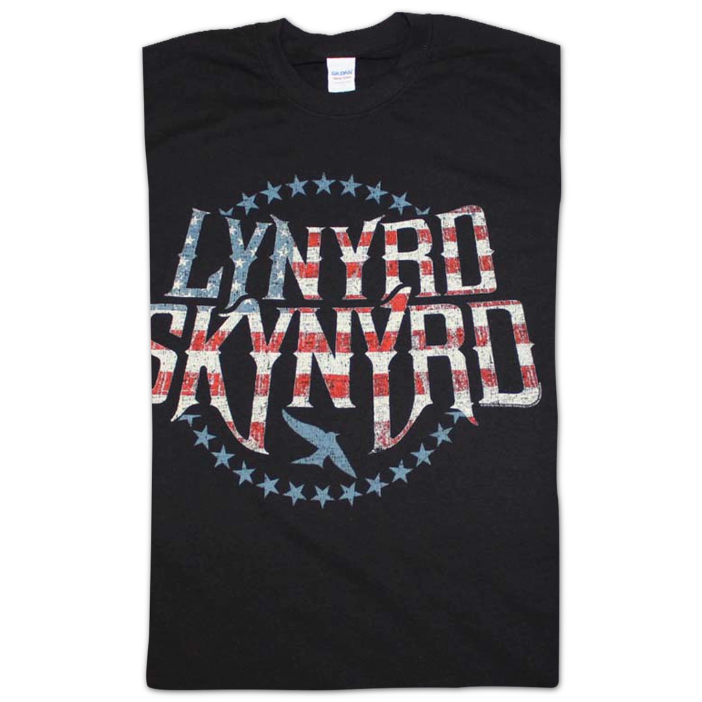 patriotic-logo-lynyrd-skynyrd-t-shirt-เสื้อยืดเปล่า-เสือยืดผู้ชาย-tee