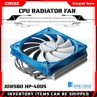 Jonsbo HP400S พัดลมระบายความร้อน CPU ท่อความร้อน 4 ท่อ แบบบางพิเศษ 4Pin PWM LGA1700 115X 1200 AM4