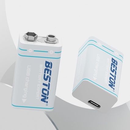 ถ่านชาร์จ-beston-9v-แบตเตอรี่ชาร์จ-9-โวลต์-1000-mah-usb-9v-rechargeable-lithium-battery-1-ก้อน-คุณภาพสูง-ราคาถูก