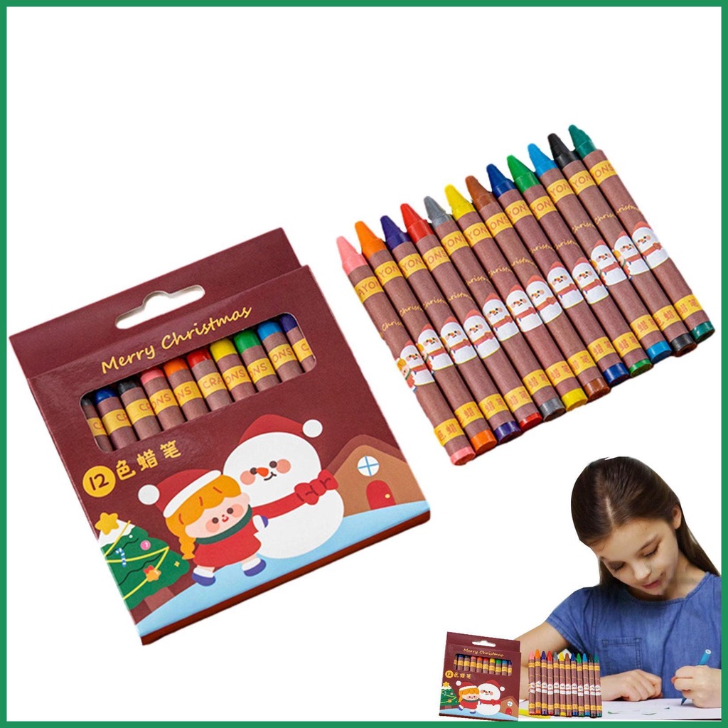 ดินสอสีเทียน-8-12-สี-สีรุ้ง-สําหรับงานปาร์ตี้คริสต์มาส-โรงเรียน-ออฟฟิศ