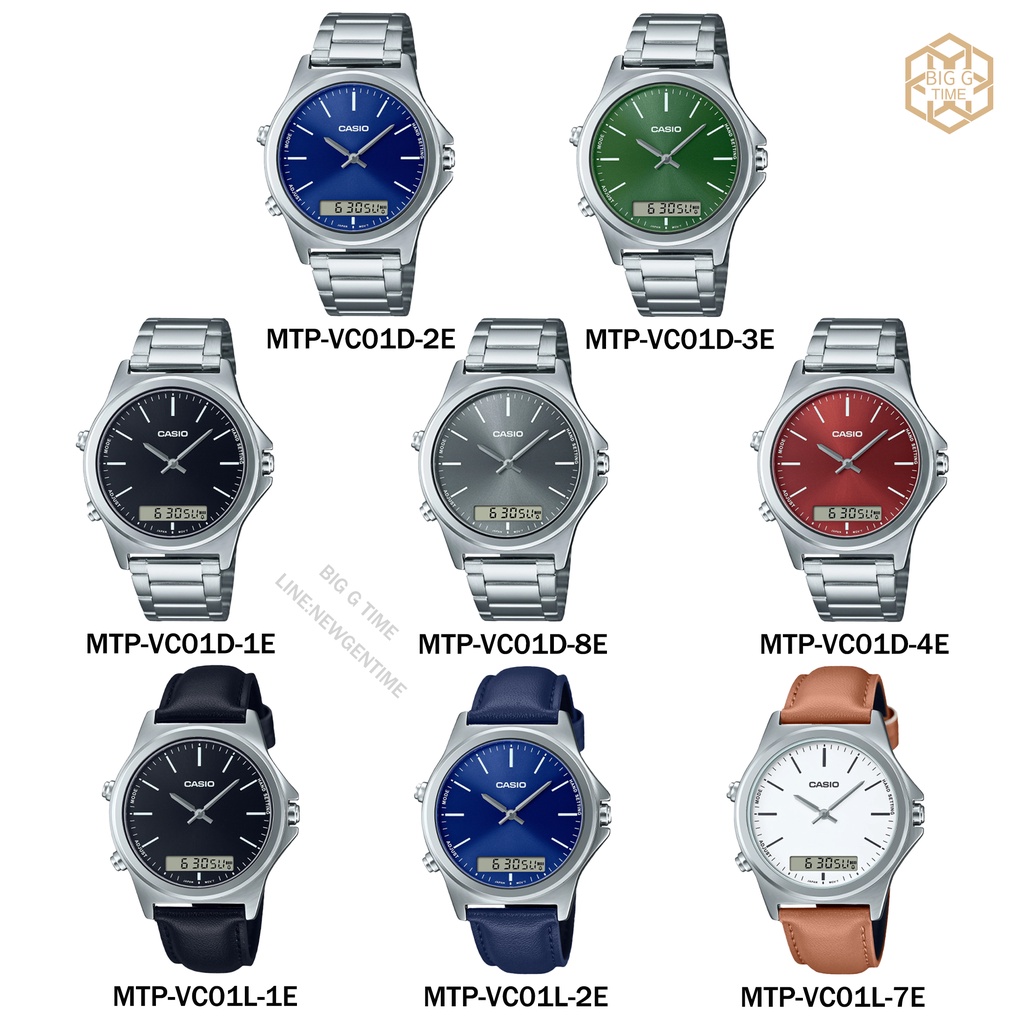 นาฬิกา-casio-นาฬิกาผู้ชาย-รุ่น-mtp-vc01d-mtp-vc01l-ของแท้-รับประกัน-1-ปี