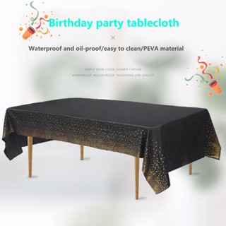 【AG】Table Cover Elastic Wrinkle Resistant Oil-proof Dot Print Dining Decor Table Cloth for