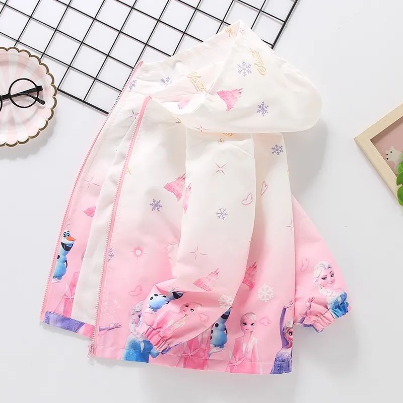 ใหม่-เสื้อแจ็กเก็ตกันลม-ผ้าฟลีซ-แบบบาง-ลายเจ้าหญิงเอลซ่า-แฟชั่นฤดูใบไม้ร่วง-และฤดูหนาว-สําหรับเด็กผู้หญิง-2023