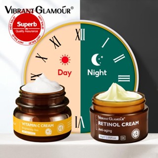 Vibrant GLAMOUR ครีมวิตามินซี ไวท์เทนนิ่ง ให้ความชุ่มชื้น 50 กรัม สําหรับใบหน้า และใบหน้า I7G3