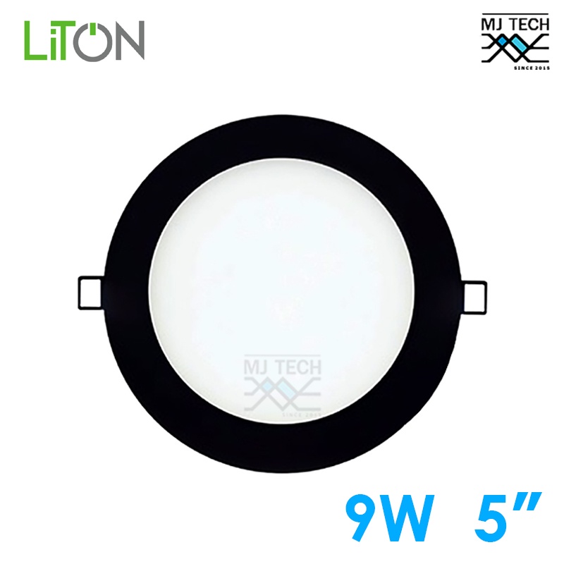 LiTon LED PANEL LIGHT โคมดาวน์ไลท์ฝังฝ้า MARVELUX Series สีดำ ทรงกลม ...