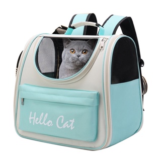 กระเป๋าเป้สะพายหลัง ขนาดใหญ่ จุของได้เยอะ แบบพกพา ระบายอากาศได้ดี เหมาะกับการเดินทาง สําหรับสัตว์เลี้ยง แมว