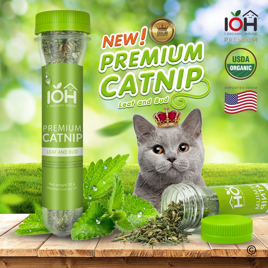 ภาพหน้าปกสินค้าIOH Premium CATNIP - LEAF AND BUD 100% Naturals แคทนิป กัญชาแมว สมุนไพรสำหรับแมว (พร้อมส่งจากไทย) จากร้าน iorganichouse บน Shopee