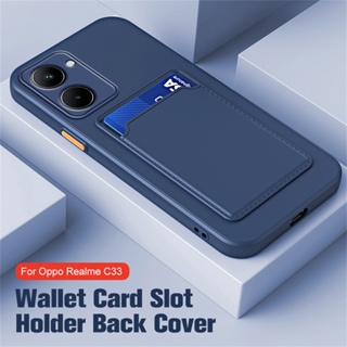 For Realme C33 C30 C31 C35 4G Case Card Slot Back Cover For Realmy C 33 31 30 35 RealmeC33 RMX3624 Protection Phone Fundas Coque