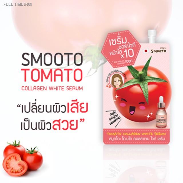ส่งไวจากไทย-กล่องx6ซอง-smooto-tomato-collagen-white-serum-เซรั่มคูณ10-10กรัม