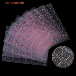 Fantastictrip 240 ชิ้น โปร่งใส เล็บปลอม สีชมพู เจลลี่ กาวสองหน้า เทปบางเฉียบ แฟชั่น