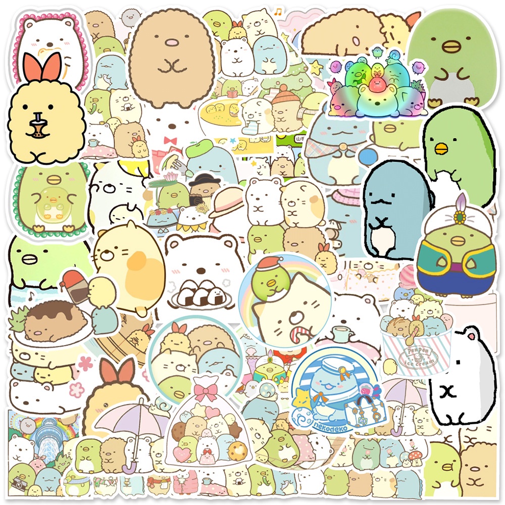 สติกเกอร์-ลายการ์ตูน-sumikkogurashi-graffiti-น่ารัก-กันน้ํา-สําหรับตกแต่ง-50-แผ่น