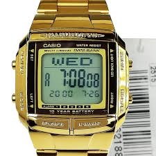 นาฬิกา-สายสแตนเลส-db-360g-9a-เรือนทอง-digital-casio-standard-data-bank-แท้-100-ประกัน-1-ปี