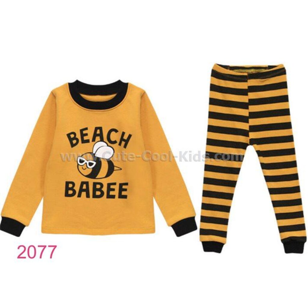 l-pjb-2077-mlb-ชุดนอนเด็กแนว-slim-สีเหลือง-ลายผึ้ง-size-100-3-4y-m