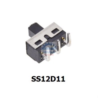 สวิทช์ เลื่อน Slide switch Toggle switch 3 ขา ขนาด 6.6x12.7mm #สวิทช์เลื่อน(3ขา,SS12D11) (1 ตัว)