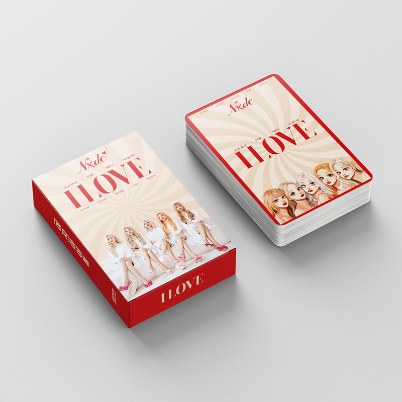 g-โปสการ์ดโลโม่-อัลบั้มรูปภาพศิลปินเกาหลี-i-dle-i-love-55-ชิ้น