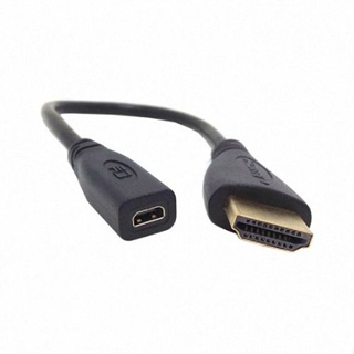 Cy Chenyang อะแดปเตอร์ซ็อกเก็ต Micro HDMI ตัวเมีย เป็น HDMI ตัวผู้ 20 ซม. สําหรับแท็บเล็ต โทรศัพท์มือถือ