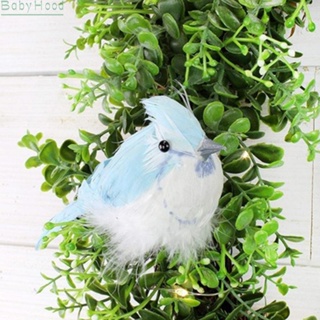 【Big Discounts】Artificial Clip-On Blue White Feathered/ Birds Christmas Ornaments Tree Decors.#BBHOOD
