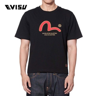 เสื้อยืดแขนสั้น พิมพ์ลาย Evisu ขนาดเล็ก สําหรับผู้ชาย 2eahtm0ts532xx