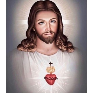 🟡💎ครอสติสคริสตัล ชุดอุปกรณ์ diy คริสตัลเม็ดกลม ติดเต็มแผ่น 40x45 cm พระเยซู ศาสนาคริสต์🙏ศาสนาและเทพเจ้า