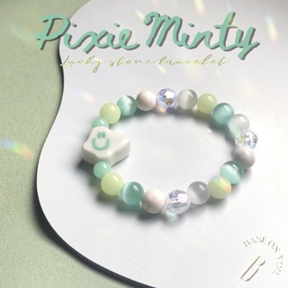 BASE ON YOU - Lucky stone bracelet : PIXIE MINTY (กำไลข้อมือหินนำโชค)