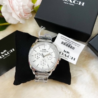 ภาพขนาดย่อของภาพหน้าปกสินค้าพร้อมส่ง แท้  100% New Coach นาฬิกา สีเงิน Coach 14503129 Boyfriend Women's Watch 34 mm จากร้าน pinyada.d บน Shopee