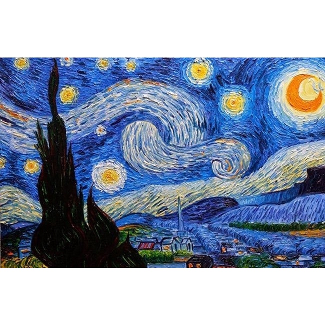 *พร้อมส่ง* ชุดปักครอสติช ลายภาพวาดแวนโก๊ะ the starry night ( ปักเต็มผืน