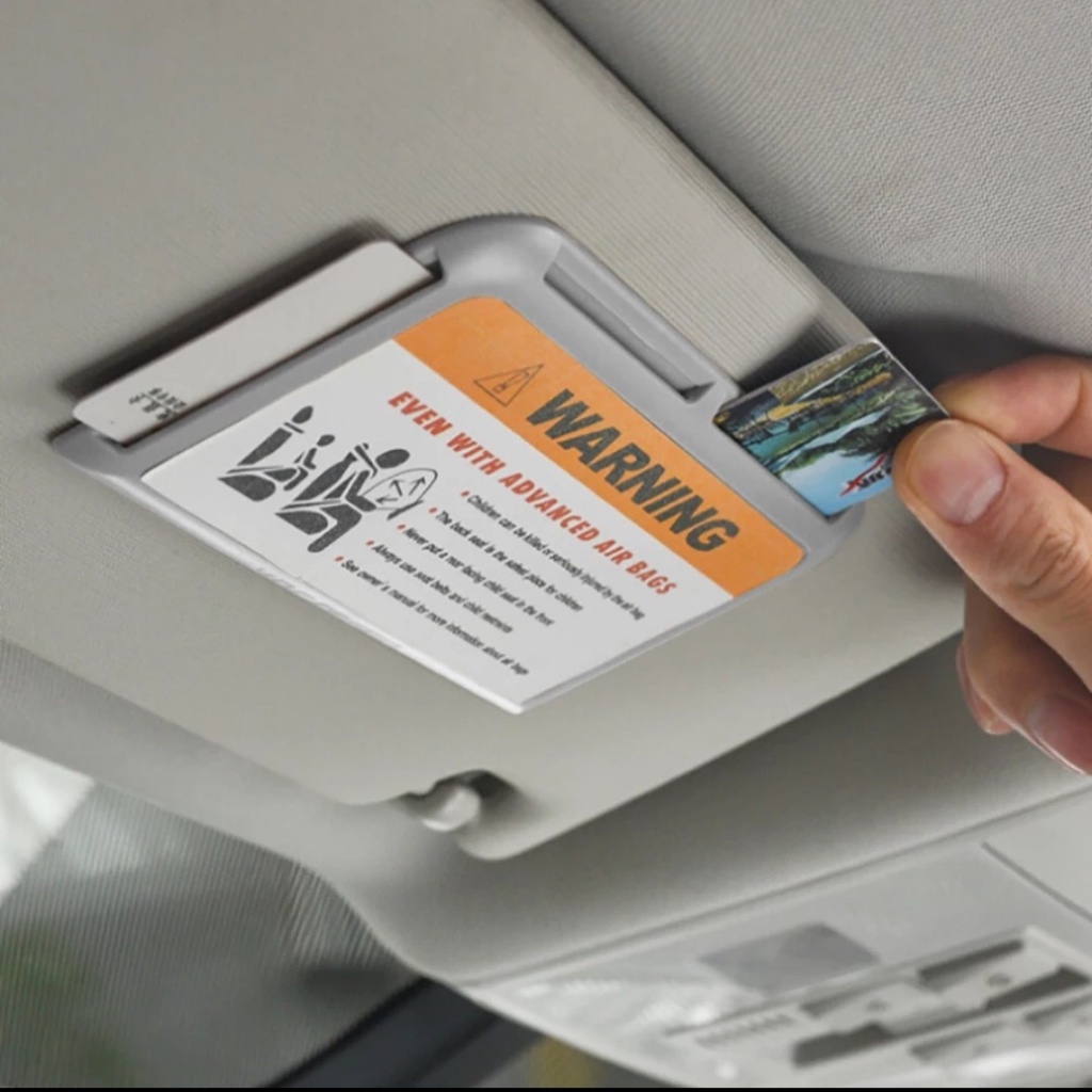 ที่เก็บบัตรในรถ-ที่เสียบบัตร-เก็บบัตรจอดรถ-ที่เก็บของในรถยนต์-วัสดุอย่างดี-ที่ใส่บัตรในรถ-car-card-holder-fits-all-cars