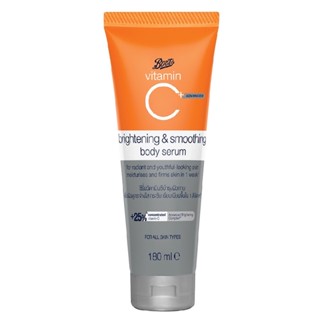 Boots Vitamin C Advanced Brightening &amp; Smoothing Body Serum 180ML บู๊ทส์ วิตามินซี แอดวานซ์ ไบรท์เทนนิ่ง แอนด์ สมูทติ้ง