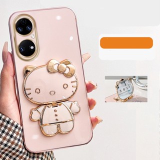 เคสโทรศัพท์มือถือ แบบนิ่ม ลายคิตตี้ มันวาว มีกระจก สําหรับ Realme 10t 5G 10 4G 9 Pro Plus 8 8i 9i