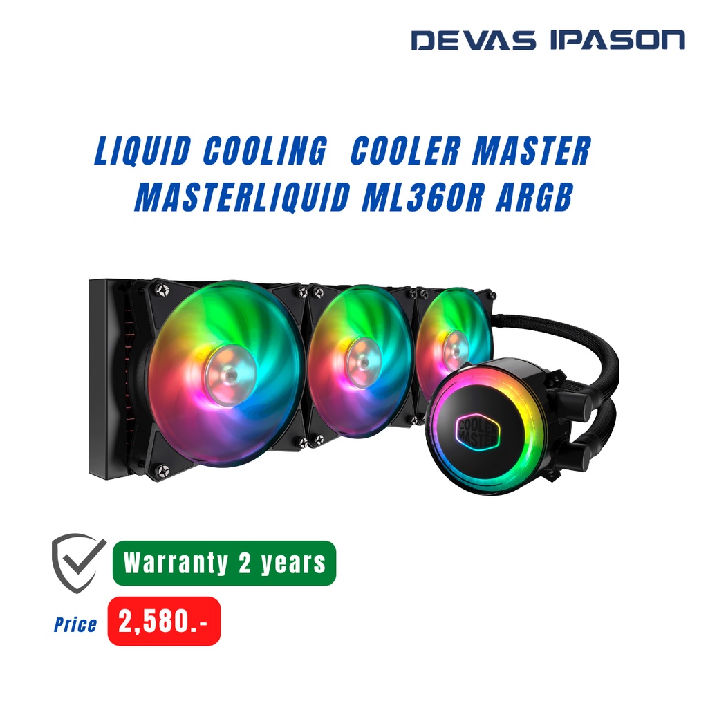 COOLER MASTER LIQUID COOLING MASTERLIQUID ML360R (BLACK) ARGB Shopee