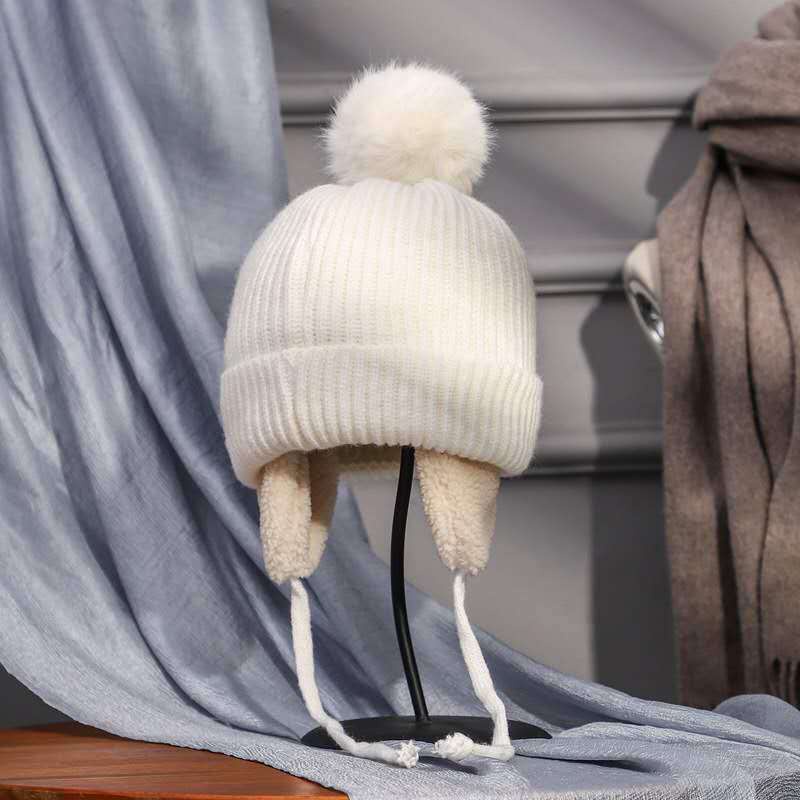หมวกไหมพรม-ผ้าขนแกะถัก-ให้ความอบอุ่น-แฟชั่นฤดูใบไม้ร่วง-และฤดูหนาว-สําหรับเด็ก