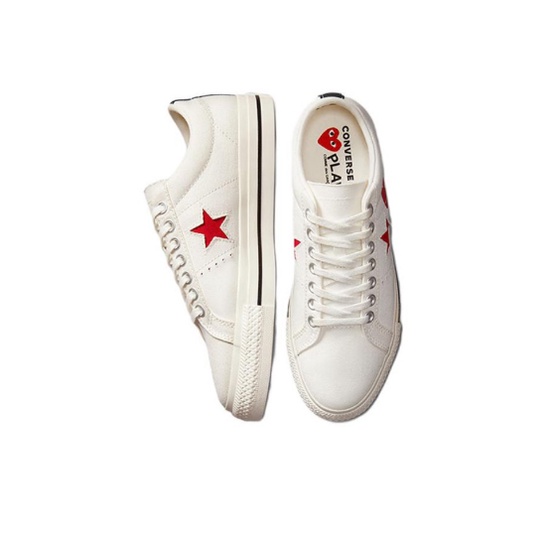 comme-des-garcons-play-x-converse-one-star-white-รับประกันของแท้-100