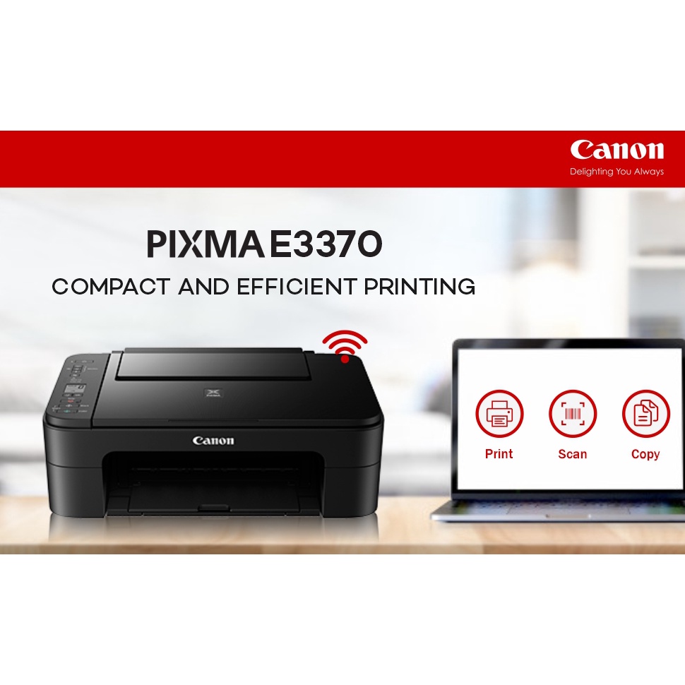 multifunction-inkjet-printer-ราคาประหยัด-canon-pixma-e3370-print-scan-copy-wifi-หมึกแท้พร้อมใช้งาน-1-ชุด