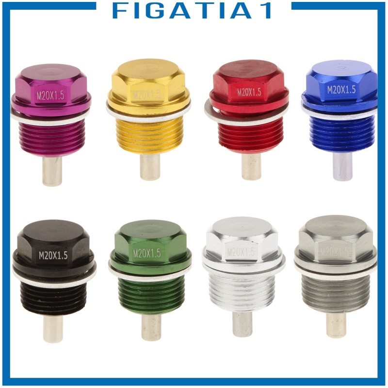 figatia1-ปลั๊กท่อระบายน้ํามันอลูมิเนียม-อโนไดซ์-m20x1-5-สีฟ้า