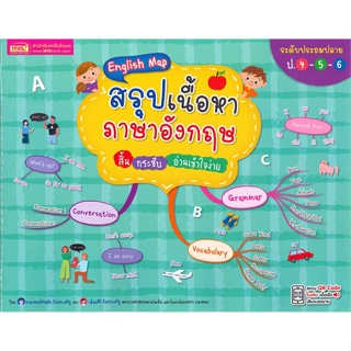 หนังสือ EnglishMap สรุปเนื้อหาภาษาอังกฤษ ป.4-5-6 สนพ.เอ็มไอเอส,สนพ. หนังสือคู่มือ ระดับประถมศึกษา #BooksOfLife