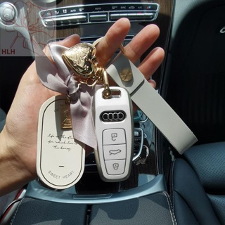 21 Audi A3/A6L/Q7/Q8/Q3Q2L แฟชั่นฝาครอบป้องกันกระเป๋าน่ารักหัวเข็มขัดเปลือกกุญแจสำหรับผู้หญิง