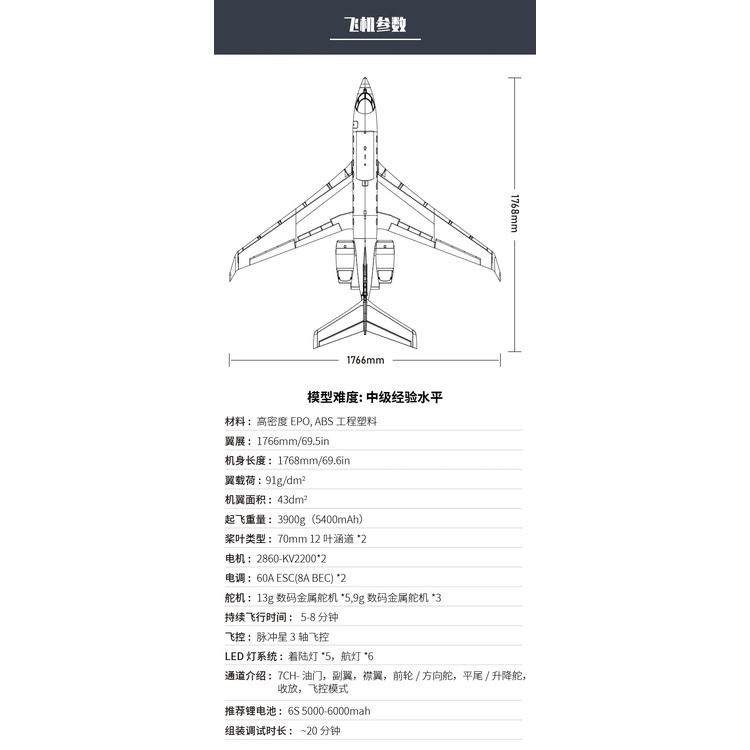 เครื่องบินโฟม-ตัวลำ-ชุดไฟ-มอเตอร์ดักแฟน-xfly-j-65-jet-airliner-twin-engine-70mm-ducted-plane-jet-xf108p-ไม่รวมวิทยุ-รีซีฟ-แบต-เครื่องบินบังคับ-rc