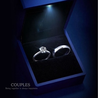 s925 Couples ring 17 แหวนคู่รักเงินแท้ คู่หูคู่รัก สื่อกลางแทนความรัก สามารถปรับขนาดได้