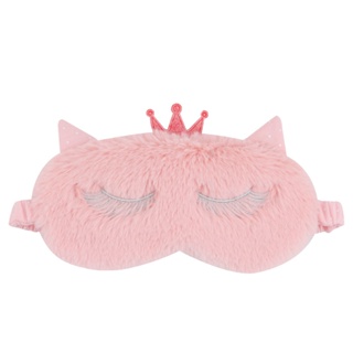 Reusable Sleeping Mask Sleeping Blindfold Soft Plush Eye Masks Cute Pink Eye Cover Plush Mask Dark Circle Remover Eyesha